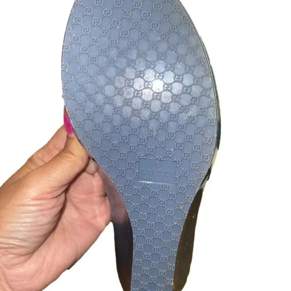 GUCCI Marola Jelly Peep toe Wedges - Picture 4 of 5